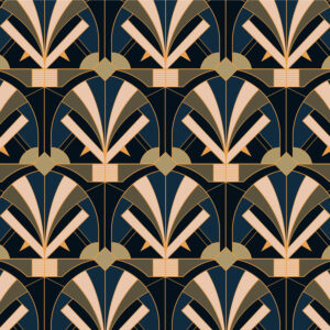 APOLLINE – Papier peint motif art déco arche palmée