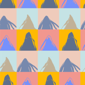 GABRIELLE - Papier peint motif montagne pop