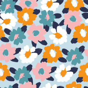 LINA - Papier peint motif floral abstrait pop