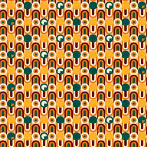 AYA - Papier peint wax motif africain géométrique