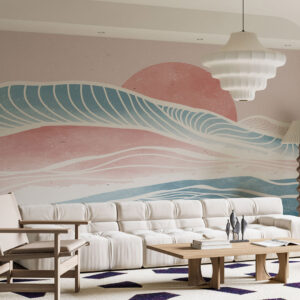 BIXENTE - Papier peint mer panoramique vague salon bord de mer