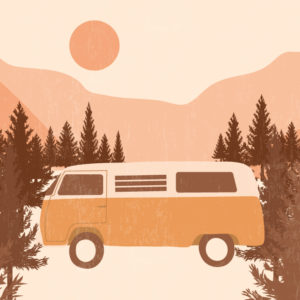 CLEMENCE - Papier peint panoramique combi van