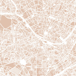 CLOVIS - Papier peint panoramique ville Paris carte