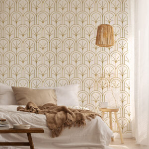 ELISE - Papier peint palmier art déco chambre