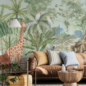 GEORGES - Papier peint panoramique jungle tropicale salon