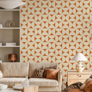 HUGO - Papier peint motif vintage diabolo salon