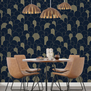 LEON - Papier peint motif art déco boudoir