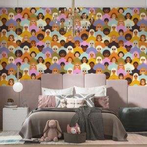 LOLA - Papier peint fille motif coloré chambre ado fille