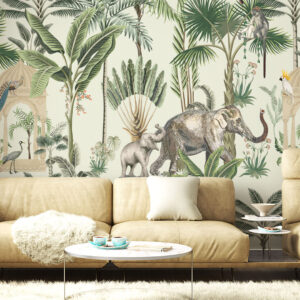 NOAH - Papier peint panoramique jungle indienne salon