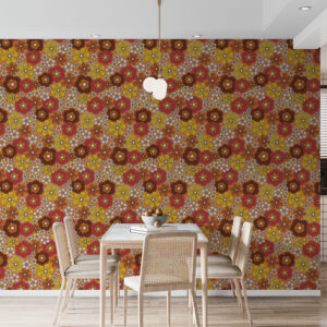 ODILE - Papier peint motif floral vintage salle à manger