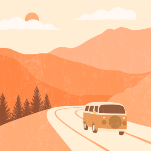 CLEMENCE - Papier peint panoramique combi van