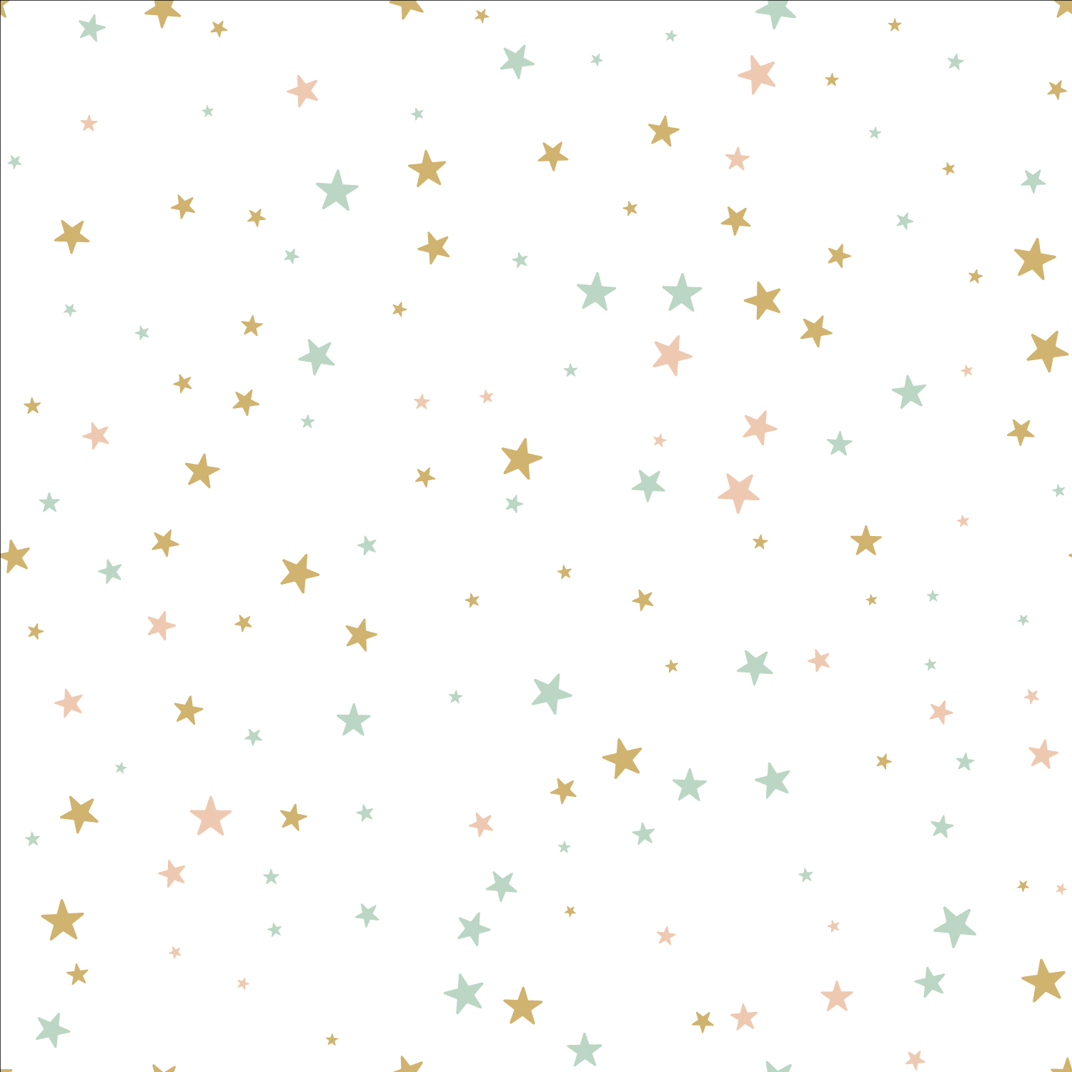 STELLA - Papier peint motif étoiles pastel