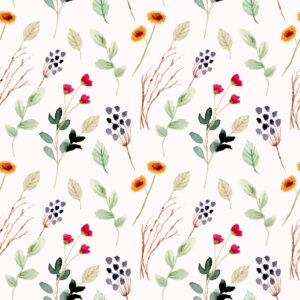 AVA - Tapisserie fleurie aquarelle