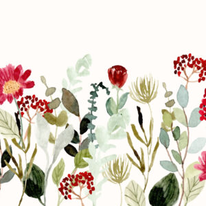 CAMILLE - Papier peint panoramique fleurs des champs