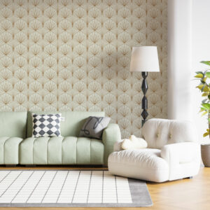 CLARA - Papier peint rétro chic salon