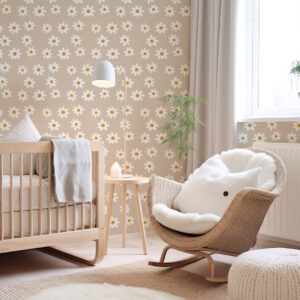 DAISY - Papier peint marguerite chambre bébé