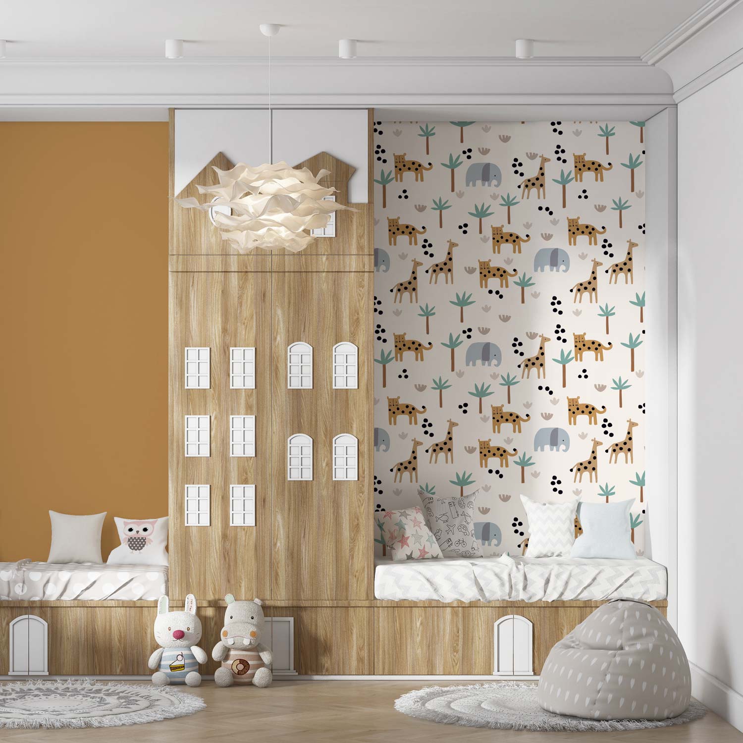 EDGAR - Papier peint jungle enfant chambre bebe