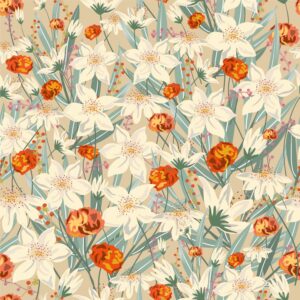 EDITH - Papier peint fleuri vintage