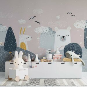 EMILIE - Papier peint panoramique enfant chambre bébé