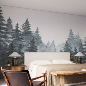 EVAN - Papier peint panoramique foret chambre parentale