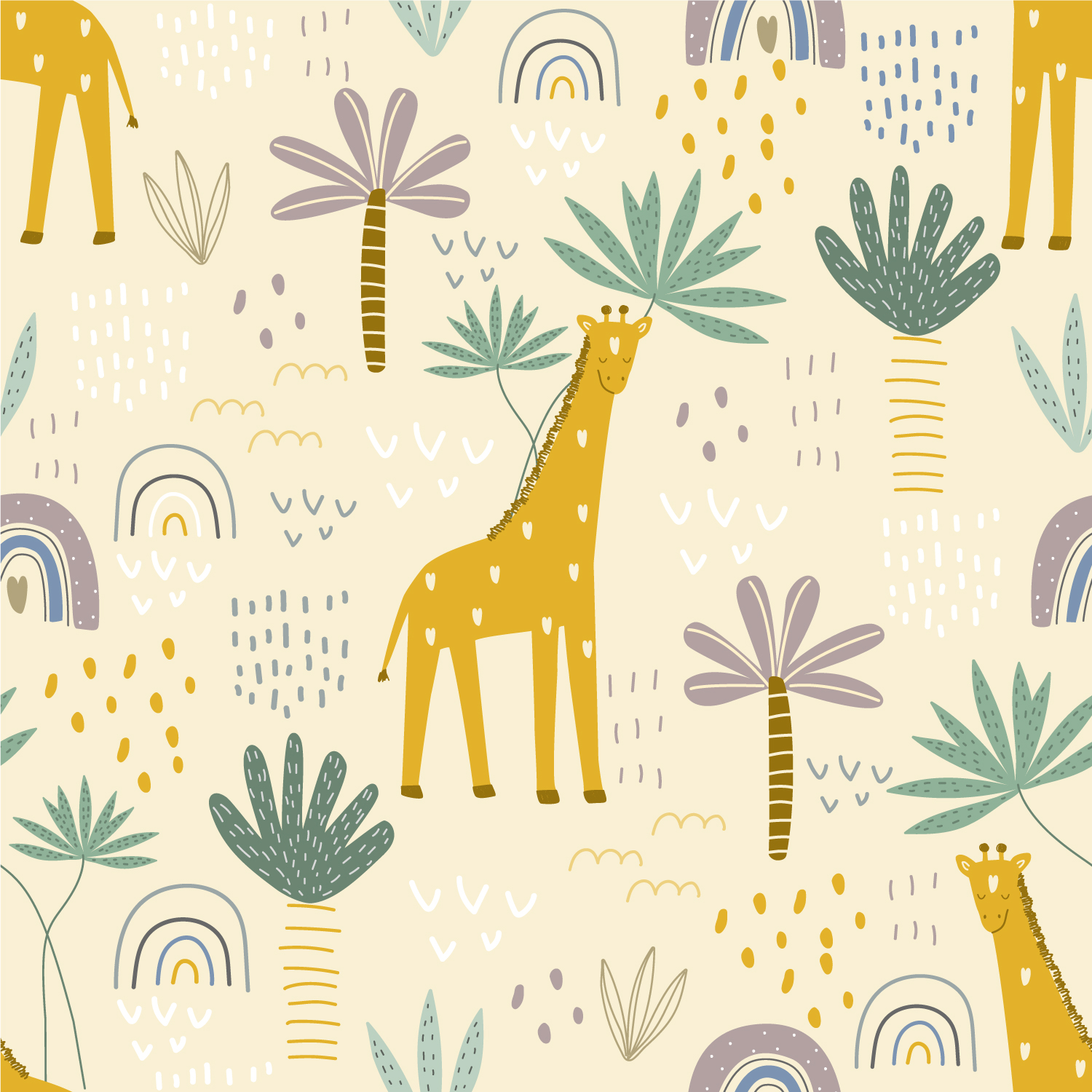 LANA - Papier peint girafe