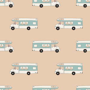 LEANDRE - Papier peint camping car enfant