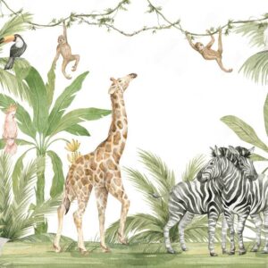 LINO - Papier peint jungle enfant panoramique