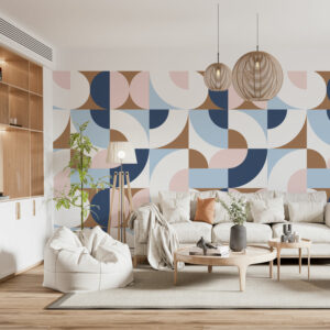 MANON - Papier peint graphique vintage salon