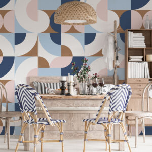 MANON - Papier peint graphique vintage salle à manger