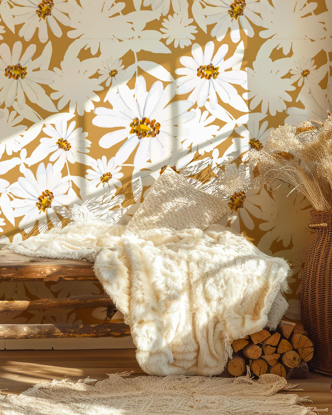 MARGUERITE – Papier peint fleur entrée