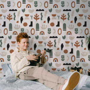 NOLAN - Papier peint motif scandinave enfant chambre garçon