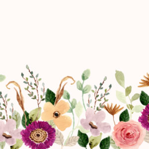 PAQUERETTE - Papier peint à fleurs panoramique