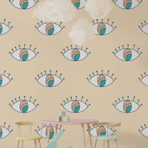 ROMANE - Papier peint oeil creche