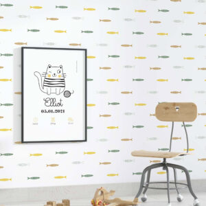 YANN - Papier peint poisson enfant chambre