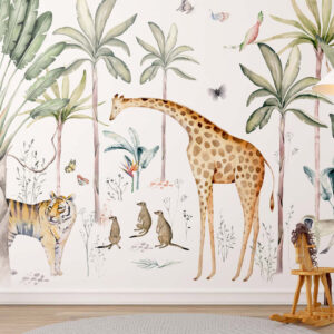 ADELE - Papier peint jungle panoramique chambre enfant