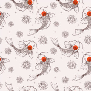 AIKO - Papier peint carpe koï