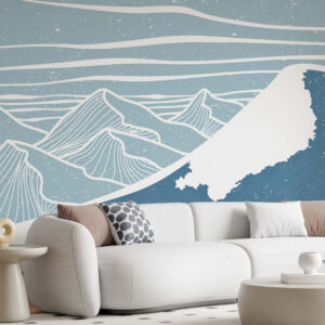 ALBAN - Papier peint montagne salon