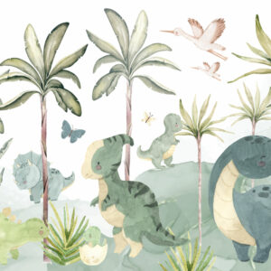 AMBROISE - Papier peint panoramique dinosaure