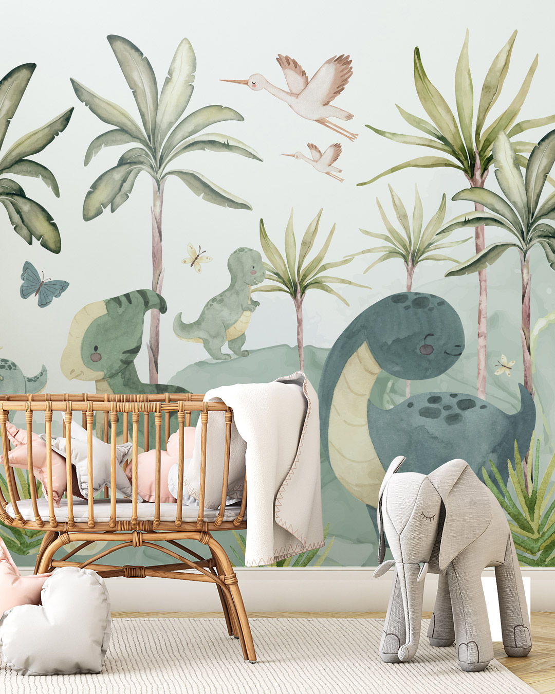 AMBROISE - Papier peint panoramique dinosaure chambre enfant