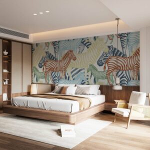 ARNAUD - Papier peint zèbre chambre