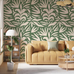 CHARLOTTE - Papier peint feuille salon