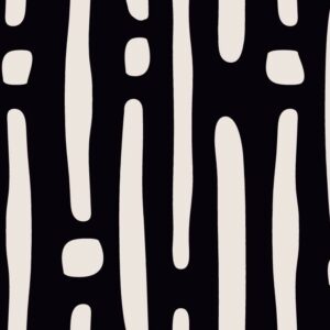 ERNEST - Papier peint noir et blanc rayures abstraites