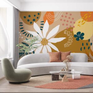 HYACINTHE - Fresque murale fleurie salon