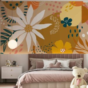 HYACINTHE - Fresque murale fleurie chambre ado fille