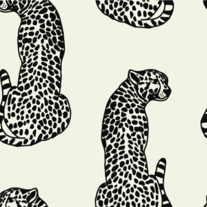LEOPOLD - Papier peint noir et blanc léopard