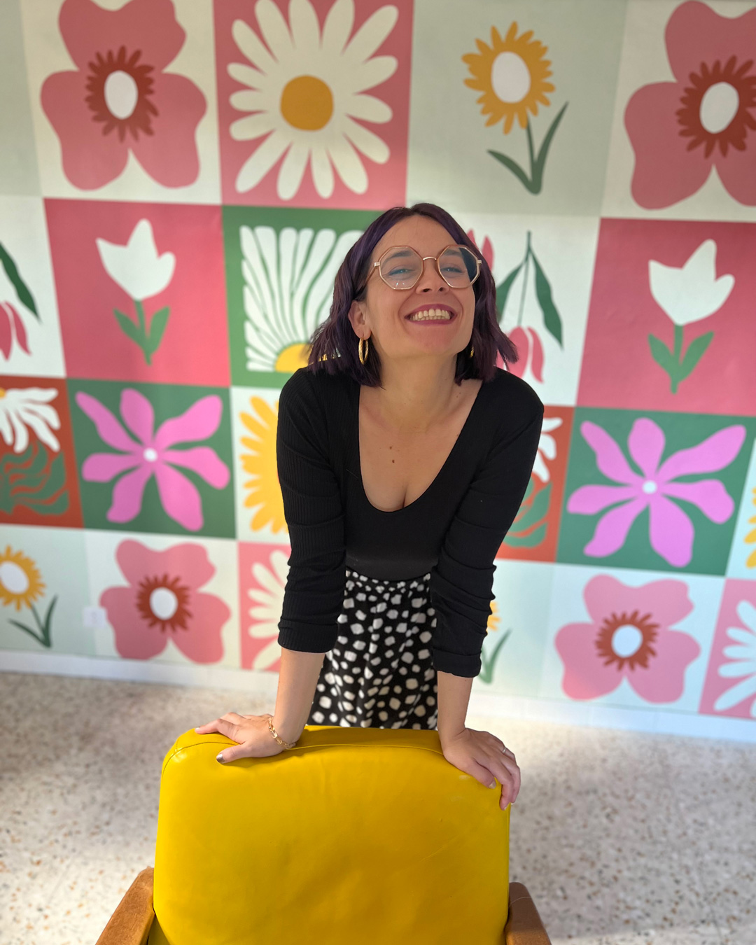 MICHELLE - Papier peint fleur vintage atelier de couture Sarah todotoutdoux