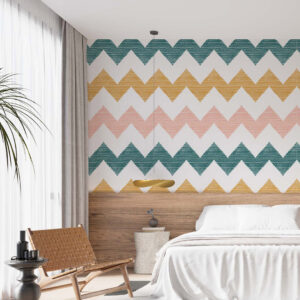 MILA - Papier peint ethnique motif péruvien chambre parentale