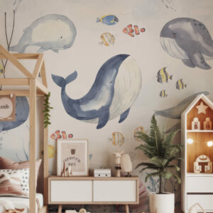 MOANA - Papier peint panoramique mer enfant chambre fille