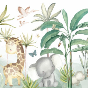 SANDRO - Papier peint animaux jungle