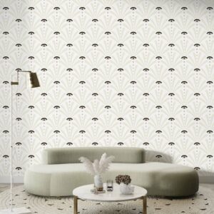 SIMONE - Papier peint art déco oeil salon